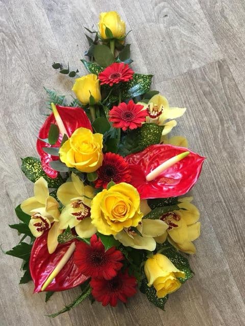 Red and Yellow Single-Ended Spray