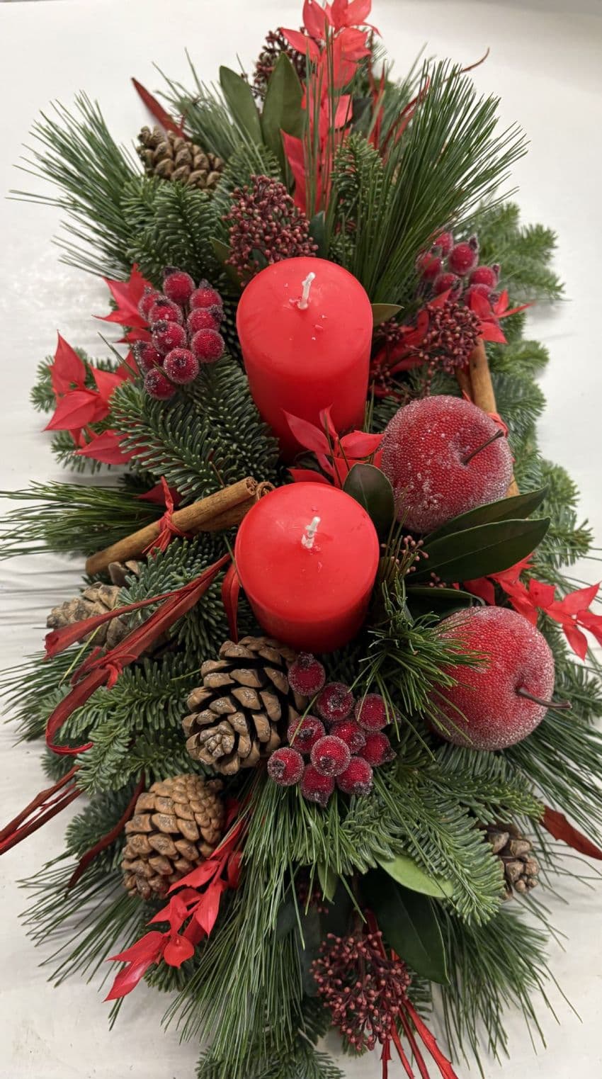 Red Candle Table Design