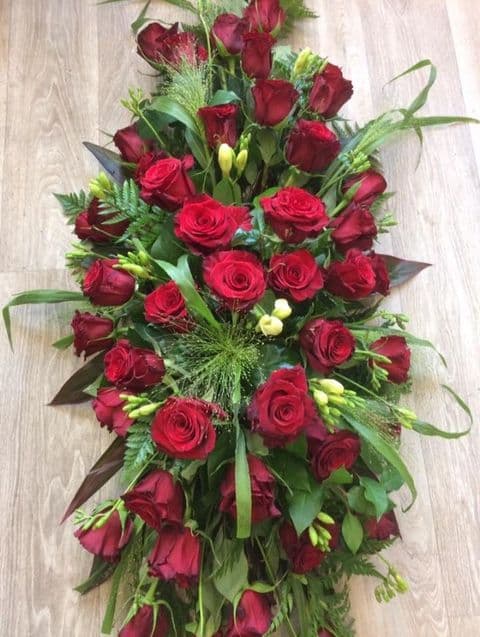 Red Rose Casket Spray