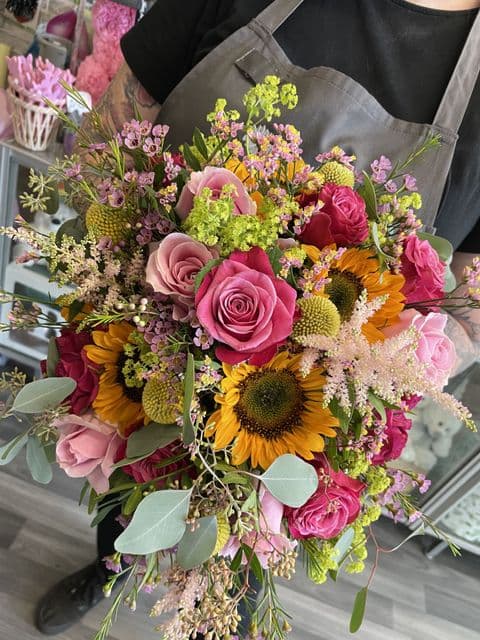 Sunflowers and Cerise