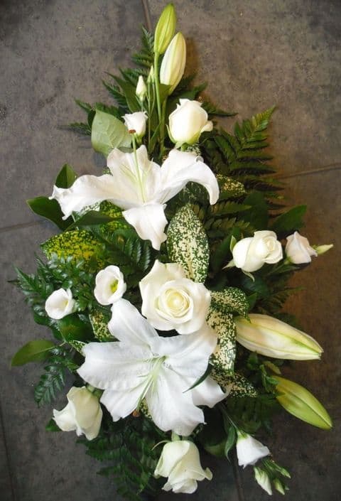 White Lily Single-Ended Spray