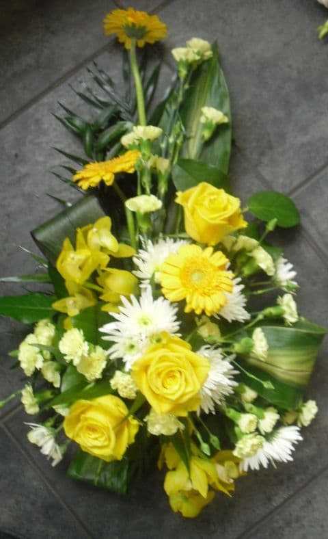 Yellow Orchid Single-Ended Spray