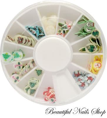 180 3D FIMO Slice Nail Art Decoration For Christmas