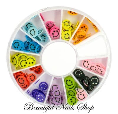 180 3D FIMO Slice Smiling Face Nail Art Decoration