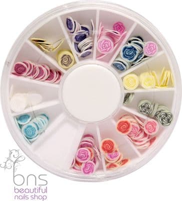 240 3D FIMO Slice ROSE Nail Art Decoration