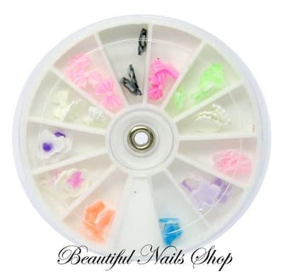 36pc 3D Flower Acrylic Nail Art Decorations