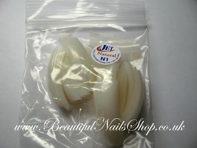 50 Natural Half Well/short contact area Refill Tips  Size 1