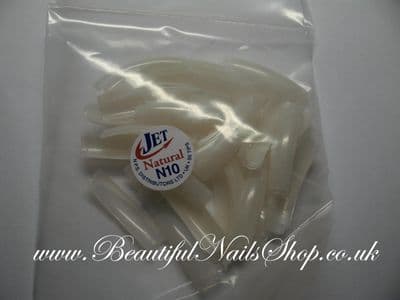 50 Natural Half Well/short contact area Refill Tips  Size 10