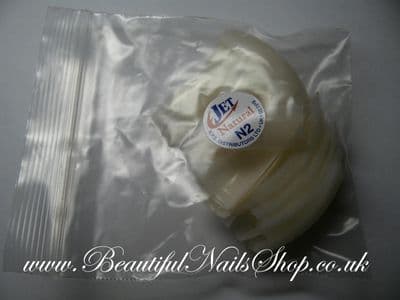 50 Natural Half Well/short contact area Refill Tips  Size 2