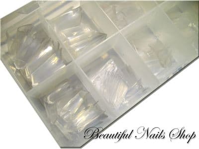 500pcs Sharp Wedge Nail Tips - Clear