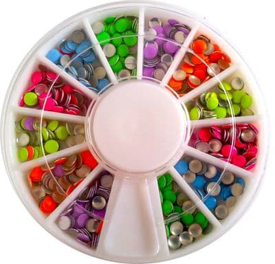 6 Candy Colour round 3mm Decoration