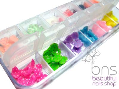 60 Acrylic Butterfly Bow Tie Decoration Polka Dots