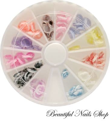 96pc Flat 3D Flower Acrylic Nail Art Decorations