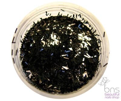 Black sliced glitter