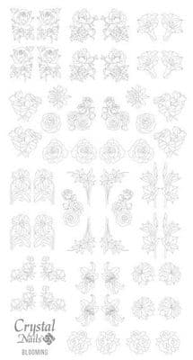 Blooming silver sticker