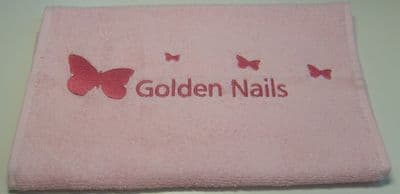 Cotton towel - light pink with logo
