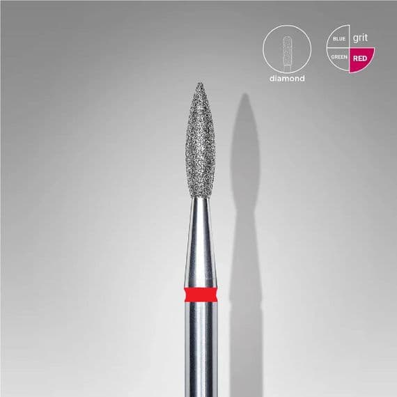 Diamond nail drill bit pointed “flame” 2.1mm