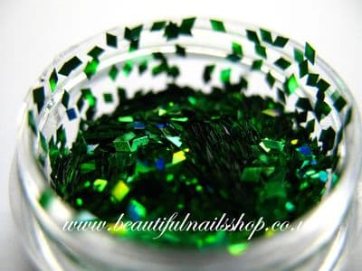DIAMOND Shape RHOMBUS Glitter -green/metalic/holographic