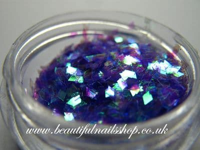 DIAMOND Shape RHOMBUS Glitter -purple AB/aqua
