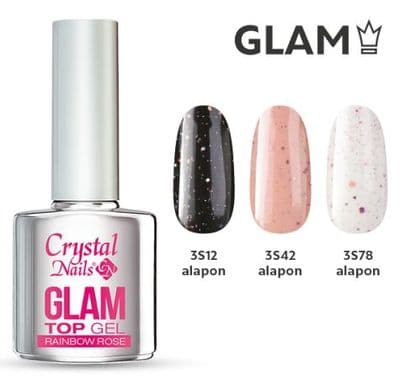 Glam Top Gel Rainbow Rose (4ml)