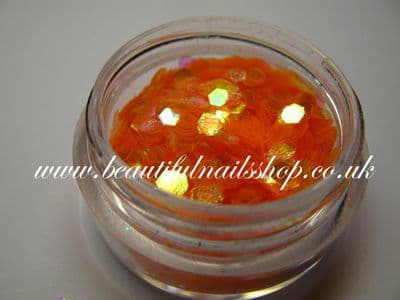 Hexagonal Shaped Confetti -orange aqua