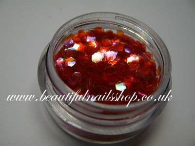 Hexagonal Shaped Confetti - red aqua