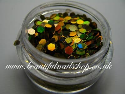 Hexagonal Shaped Gold Confetti
