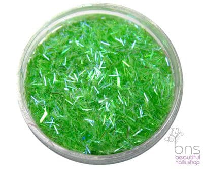 Light green sliced glitter -aqua