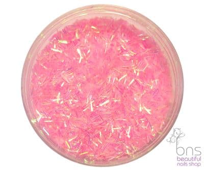 Light pink sliced glitter - aqua