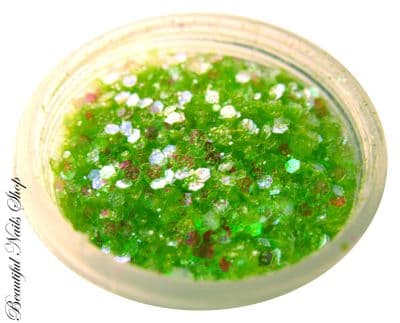 Mini confetti mixed with glitter -light green aqua