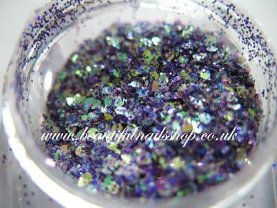 Mini confetti mixed with glitter -purple