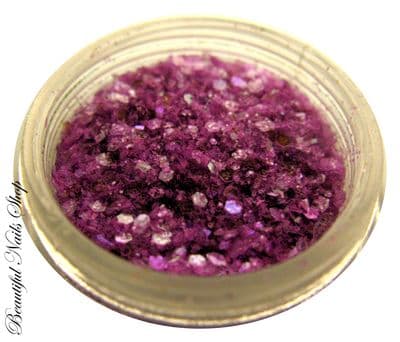 Mini confetti mixed with glitter - violet aqua