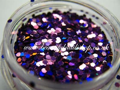 Mini confetti - purple - metalic