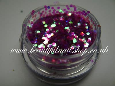 Mini Hexagonal Shaped Confetti - purple aqua