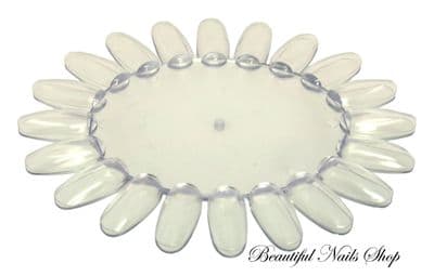 Nail Art Oval Colour Display Wheel - Clear