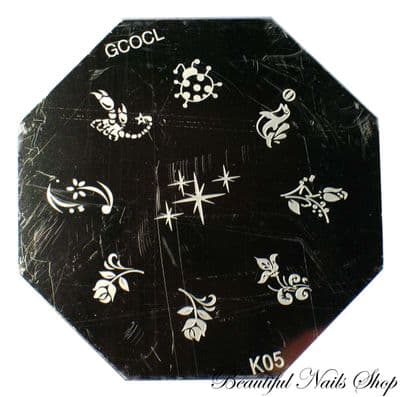 Nail Art Stamp Stamping Image Plates Design Template K05