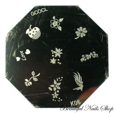 Nail Art Stamp Stamping Image Plates Design Template K06