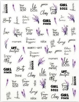 Nail Sticker (HANYI-641) - Lavender
