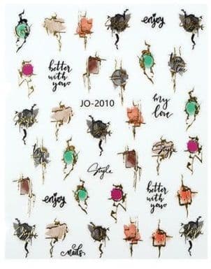 Nail Sticker ( JO-2010) - Golden Blurs