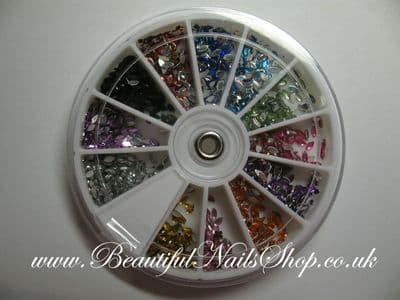 Olive Oval Shape Rhinestones 4x2mm 12 Color 1500pcs