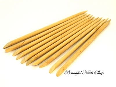 Orange Wood Stick Cuticle Pusher (10 pcs pack)