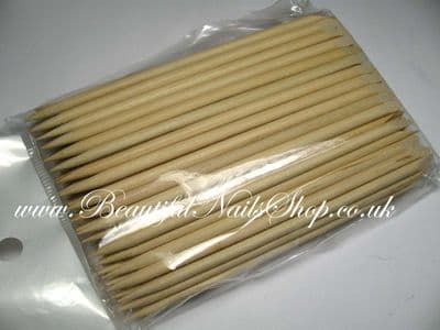 Orange Wood Stick Cuticle Pusher (100 pcs pack)