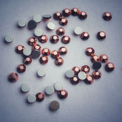SS5 Metallic Rose gold glass rhinestones 100pcs