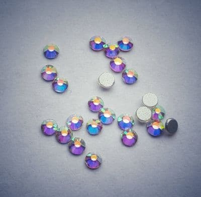 SS6 Crystal AB glass rhinestones 100pcs