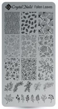 Stencil Plate - fallen leaves