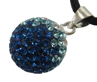Swarovski Crystal Charms With Sterling Silver Clasps, Round 16mm - Capri Blue