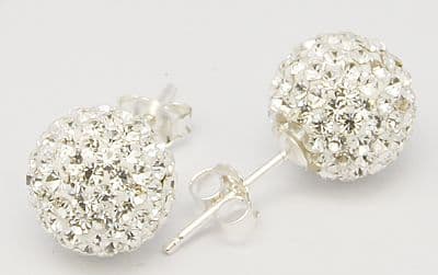 Swarovski Crystal Rhinestone Earstud, Round 10mm - Crystal