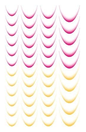 WATER DECAL SMILE LINE STICKER - FRENCH LINE III