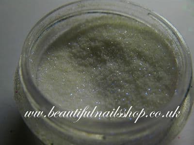 White glitter with purple flecks