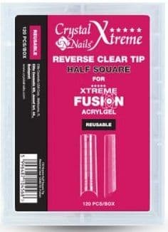 Xtreme Fusion AcrylGel Universal Half Reverse Tip (120pcs) - Half Square